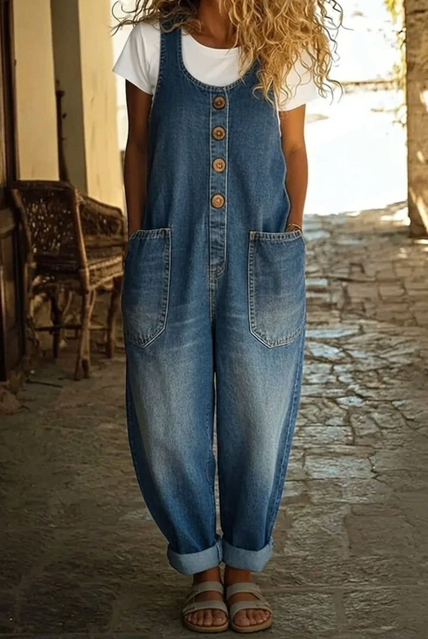 Nancy | Vintage Washed Cotton Denim Overalls – Marys Myrtle Beach