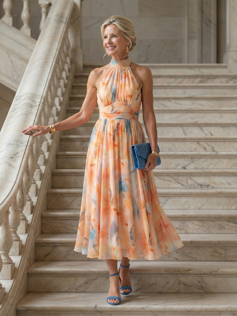 Marys | Soft Halter Midi Dress