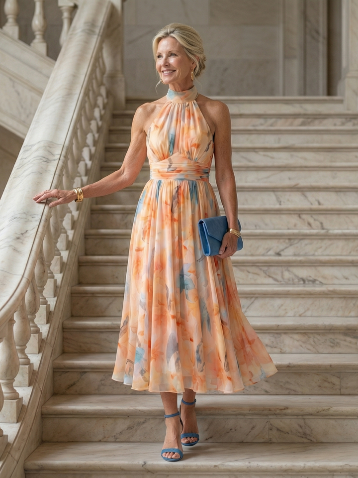 Marys | Soft Halter Midi Dress
