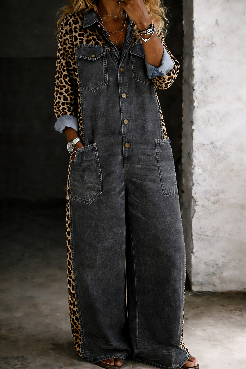 Amanda | One Piece Denim Shirt Jumpsuit – Marys Myrtle Beach