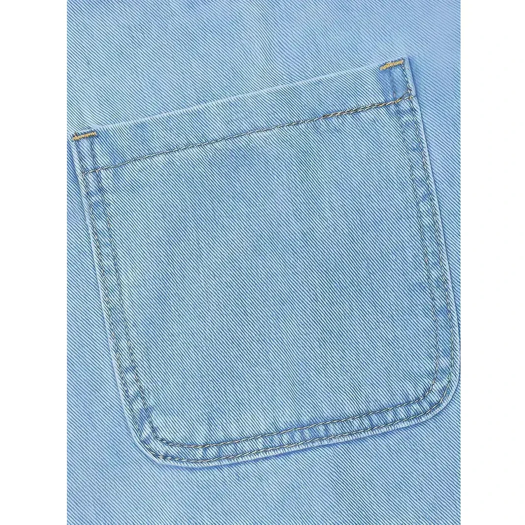 Lunariah - Casual Denim Pocket Dress