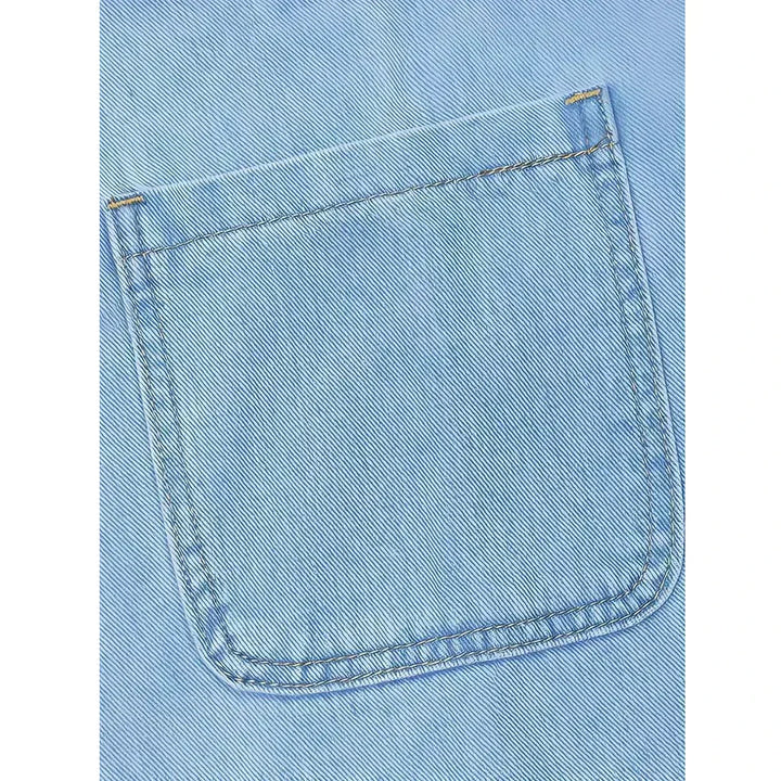 Lunariah - Casual Denim Pocket Dress