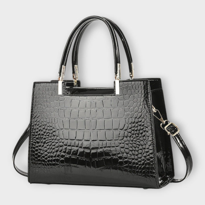 Chevelle - Glossy Crocodile Pattern Handbag