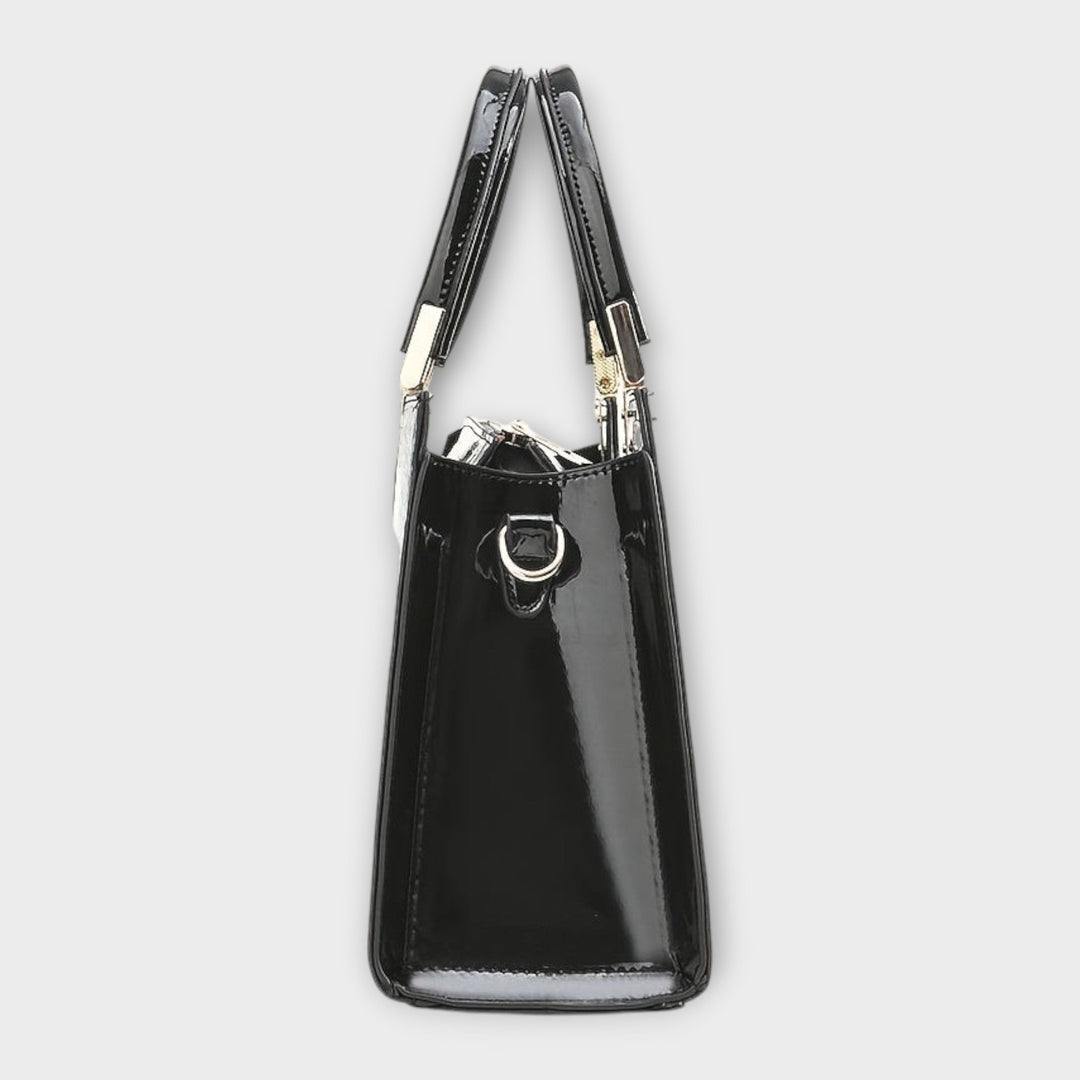 Chevelle - Glossy Crocodile Pattern Handbag