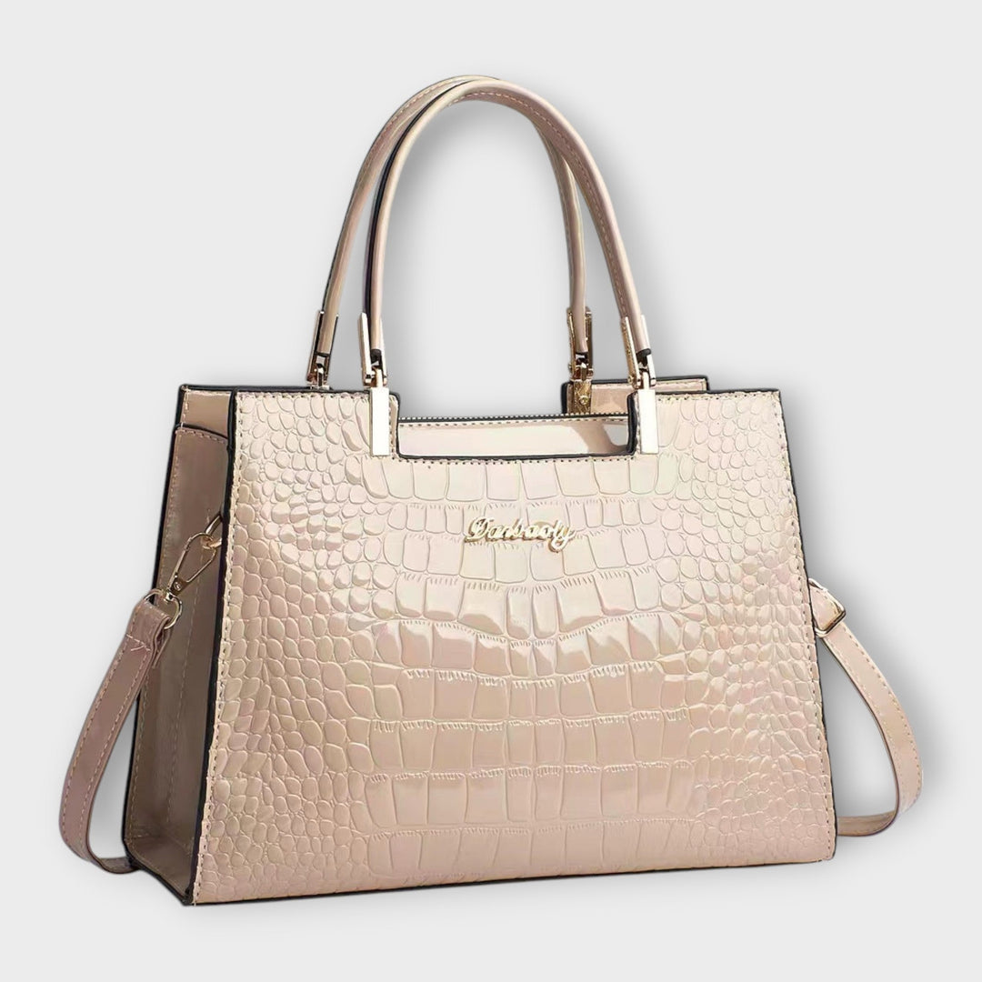 Chevelle - Glossy Crocodile Pattern Handbag