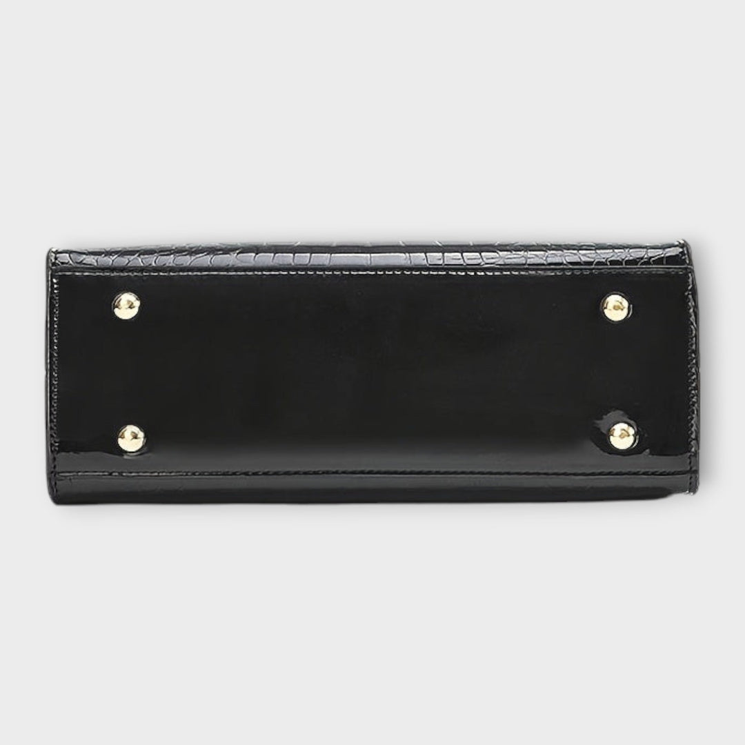 Chevelle - Glossy Crocodile Pattern Handbag