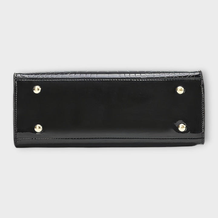Chevelle - Glossy Crocodile Pattern Handbag
