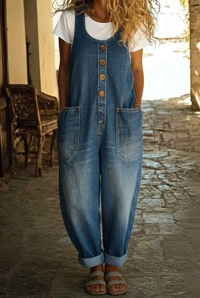 Nancy | Vintage Washed Cotton Denim Overalls – Marys Myrtle Beach